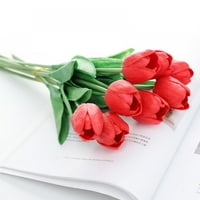Tulipani umjetni cvjetovi PU pravi dodir lažni tulip cvijeće Buket za kućni dekor uredski stol vjenčani