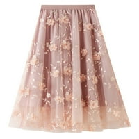 Avamo ženske suknje za suknje visoke struk cvjetne tiskane suknje A-line mreža midi suknja