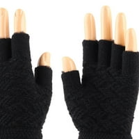 Par rukavice od pola prsta pletene zimske rukavice zaslonske zaslone muške rukavice tople rukavice Vjetrootporne rukavice crne boje