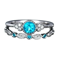 Frehsky Prstenovi ženski modni dijamantni prsten za par nakit set veličine 5- Valentinovo dnevni pokloni