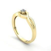 0,40CTW Round ne poboljšane dame za mladenstveno zaručni prsten za angažman prsten od 4k ruža, bijelo ili žuto zlato j si2