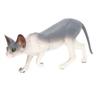 Model mačke bez kose, mačke figurice Plastična simulacija odličan poklon za kućni ukras za dječju igračku pl 1840