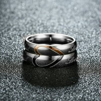 Yueulianxi Nakit Jednostavna pola breskve u obliku od nehrđajućeg čelika od nehrđajućeg čelika u obliku od nehrđajućeg čelika Veličina prstena 5