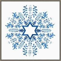 Amanti Art Indigo Hanukkah II Uokvirena platna Zidno umjetničko otisak