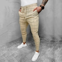 Aaiyomet muški duks casual checkered crtajući tanke fit pantalone hlače sportovi Kupovina modnih hlača