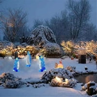 Dagobertniko osvijetljene božićne životinje, blistave životinje sa striptiznim svjetlima za vanjsku dvorište Dekoiona, umjetna pred-lit božićna led svjetla