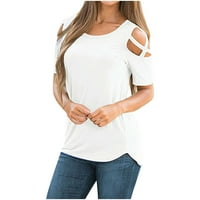 Ženske košulje s kratkim rukavima Ženska ljetna tiskanje kratkih rukava zabotao hladne majice na vrhu bluze