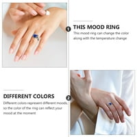 Frcolor Ring Mood Open Srčani prstenje FINGEREARSHRIVERS Osjetljivi osjećaj životinje osjećaj osjećaj