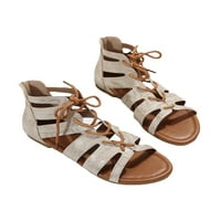 Colisha ženske casual cipele ljetne gladijatorske sandale plaža ravna sandala za sandala udobnost čipke