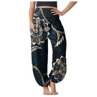 Huaai ženske udobne boho hlače labave joge hlače hipi pidžama lounge boho pidžama hlače casual pantalone