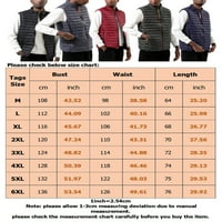 WRCNOTE MENS s džepovima postolje na ovratniku Jakne za punjenje toplo zimsko pakiranje kaputa bez rukava