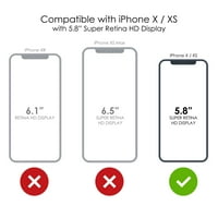 Razlikovanje Custom kožnim naljepnicama Kompatibilan je s Otterbo Commuter za iPhone XS - Službeni milenijski - plavi i bijeli
