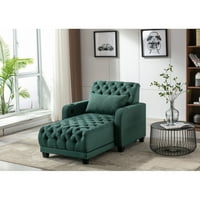 Cozylife Slobodnoj kauču kauč koji se skipio za ležanje sa držačem za čaša Barry Sofa za kuću dnevne sobe, zelena