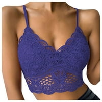 Lroplie Womens Bras Potpuni pokriveni žicaBesplatni V izrez Podmorstvo za žene Push up Bra plava