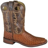 Smoky Mountain Muški Danville Povucite na šiveni teksturirani kvadratni tog konjac Brown Crackle Boots