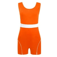 Žene Rompers Ženska klupska odjeća kratke RomperssleEvjedne zaklopke Jumpsuits Narančasta L