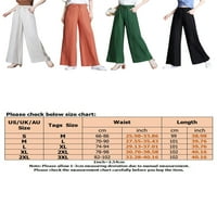 Bomotoo za žene salon široke noge hlače u boji Palazzo Pant Boho dno ljetne pantalone MINT Green XL
