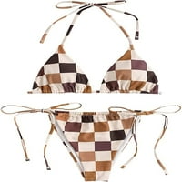 Troangle String Bikini kupaći kostimi za žene Visoka rezana veza sa kupaćim odijelima Halter bikini