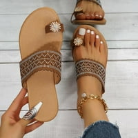 Papuče za žene, ljetne žene otvorene nožne plaže sandale rimske casual ravne cipele papuče Flip flops, papuče
