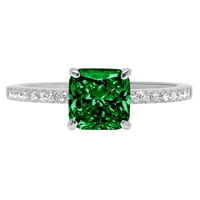 2.7ct Asscher rez zeleni simulirani smaragd 14k bijeli zlatni godišnjica za angažman prsten veličine 8