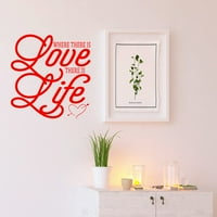 Tamo gdje postoji ljubav, postoji životna zidna naljepnica - porodična ljubav citati zidni dekor - 24