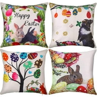 Set jastuka Uskršnji zečji jaja uzorak boja zima zimo bacač jastučni poklopac kauč za jastuk kućni dekor
