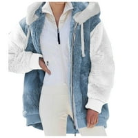 Caicj Womens Jackets Jesen modni ženski prekrivani jakni dugi rukav zip up raglan bomber jakna s džepovima
