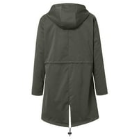 Sksloeg Winter Fall kabanje za žene prozračne vjetrovske jakne aktivni vanjski kaputi s kapuljačom dugački pončo, tamno siva 3xl