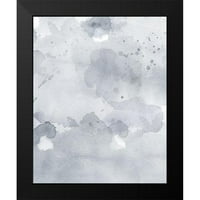 Straatsma, Leah Crni moderni uokvireni muzej umjetnički print pod nazivom - sivo plavi sažetak