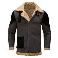 SNGXGN MENS patentni patentni hoodie Sport Topla kapuljača na otvorenom Muška jakna, tamno siva, veličine