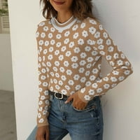 Ženska modna tiskana udobna labava majica s dugim rukavima Bluza Ležerne prilike Trendy Fall Objave košulja bluza Duks