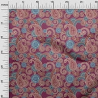 Onoone baršunaste sivkasto ljubičaste tkanine Paisleys šivaći materijal Ispis tkanina od dvorišta širokog