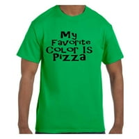 Smiješna humora majica Moja omiljena boja je pica