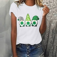 Ženska Crewneck Dan St. Patrick Ispisuje majice Modne udobne ženske bluze vrhovi ženskih vrhova plus