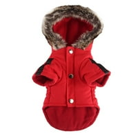 Pretipi pas doggi down jakna kapuljač kaputa za kućne ljubimce topla odjeća za male pse zima crvene