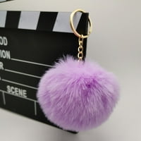 Pom Poms tipka za ključeve Fluffy umjetni Furful Puff kuglica Keyring Carm Torba šarm