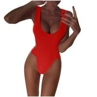 Hesxuno kupaći kostim žena bikini moda Žene izdužene solidne boje seksi all-in-one bikini plivali kupaći
