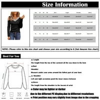 Dugim rukavima za žene za žene Žene Ležerne prilike ispisane bluze s dugim rukavima V-izrez Fragarn