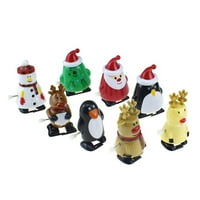 Walking Santa Claus Elk Penguin Snjegović ClockWork Toy Domaći dekor Božić Božićna igračka za zabavu