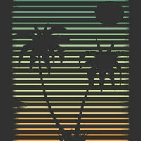 Retro plaža Muški ugljen sivi grafički tee - Dizajn od strane ljudi 3xl