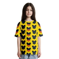 Mickey & Friends Funny grafički posada obrezana majica za djevojke dječake, Ležerne prilike Mickey Mouse Ležeran