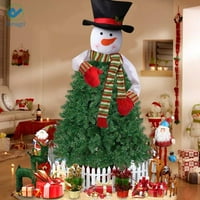 Deago Snowman Top Hat Scarf Božićno stablo Topper Holiday Winter Wonderland Dekoracija stranke Početna Xmas Decor