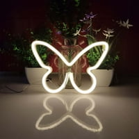 Ledander Butterfly Neon LED lampica AA Akumulator Napajani USB leptir Neon Zidni dekor za božićni rođendana Vanjska spavaća soba