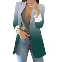 NJSHNMN Womens Business Casual Blazer dugih rukava Otvorena prednja poslovna rever gumba Radne uredske