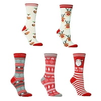 Musuos Kids Socksthick Pamučna čarapa, Božićni Santa Elk Štampani sportovi Sleep Home Unise Poklon Zimsko