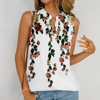 Bvnarty ženski boho cvjetni ispis klirenca bluza V izrez Camisole Prevelike trendy modne majice bez