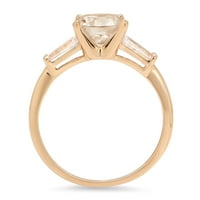 2.0ct okrugli šampanjac simulirani dijamant 14k žuti zlatni godišnjica angažmana kamena prstena veličine