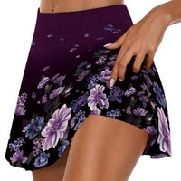 Joga kratke hlače za žene vruće prodaje čišćenje Žene ljetne suknje za tenis Athletic Stretchy kratke joge lažne dvije hlače
