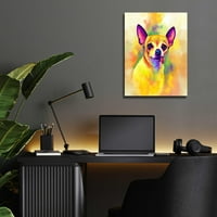 Epic Art 'Pop Art Chihuahua' Furbaby podružnice, akrilna staklena zidna umjetnost, 12 x16
