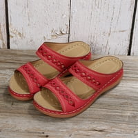 Sandale za žene Ljeto Slatko kolo klizanje na ležerni otvoreni nožni klinovi Mekane dne prozračne papuče cipele